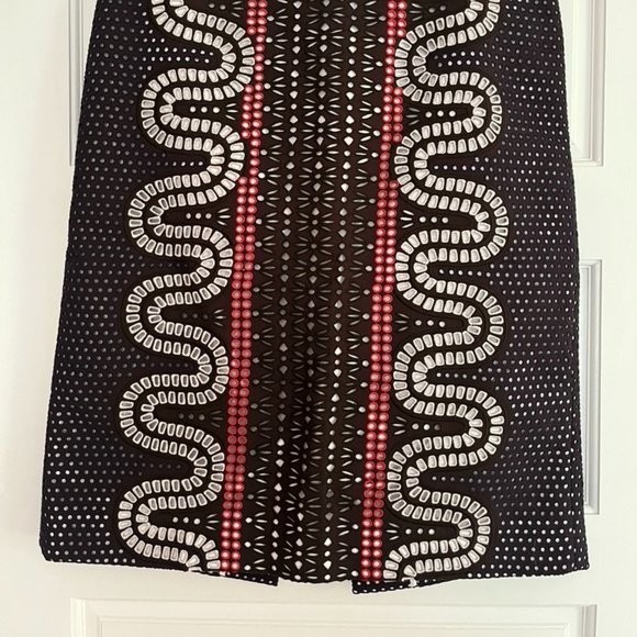 Tory Burch Embroidered Eyelet Pencil Skirt- 12 - Picture 3 of 13
